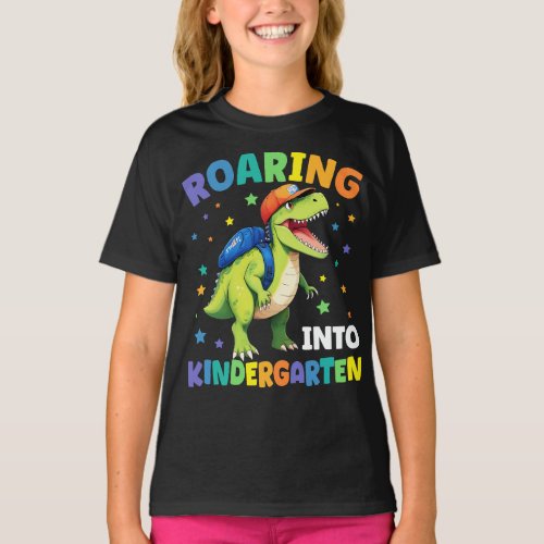 Roaring Kindergarten Dinosaur T Rex Back To School T_Shirt