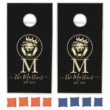 Roaring King Lion. Personalizable Family Name