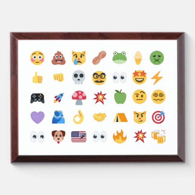 Roaring Kitty 35 Emoji Timeline GME MOASS DFV meme Award Plaque (Horizontal)