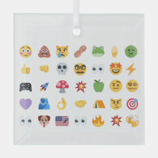Roaring Kitty 35 Emoji Timeline GME MOASS DFV meme Glass Ornament