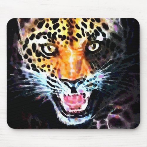 Roaring Leopard Mouse Pad