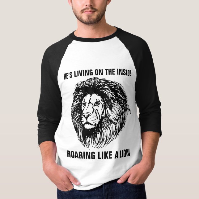 ROARING LIKE A LION, Christian T-Shirts (Front)