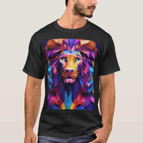 Roaring Lion Art   Majestic Wildlife Portrait T_Shirt