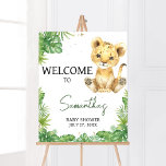 Roaring Lion Baby Shower Welcome Poster<br><div class="desc">Make your event special with this Tropical Safari Baby Shower with our cute and lovely printable Welcome Sign featuring adorable Lion Baby Shower theme. Download,  personalize,  and create lasting memories with this perfect touch for your joyous celebration!

BS736</div>