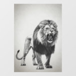 Roaring Lion Black and White Wall Decal