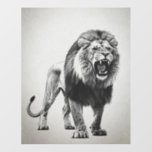 Roaring Lion Black and White Wall Decal