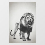 Roaring Lion Black and White Wall Decal