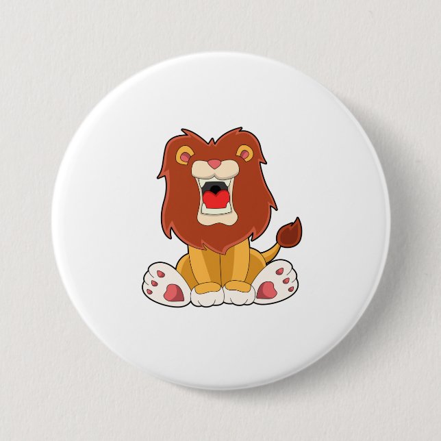 Roaring lion button (Front)