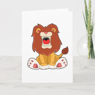 Roaring lion card