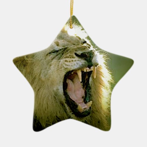 Roaring Lion Ceramic Ornament