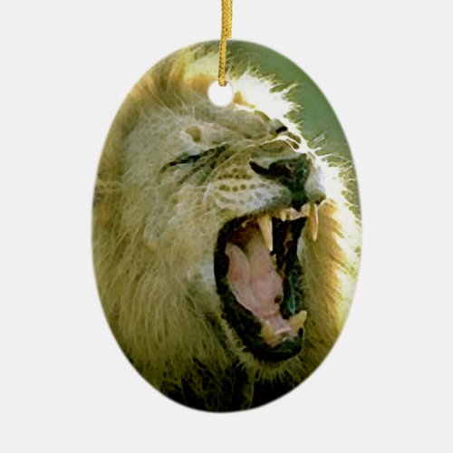 Roaring Lion Ceramic Ornament
