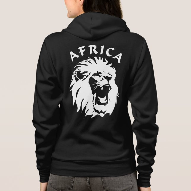 Roaring Lion Face | Africa Hoodie (Back)