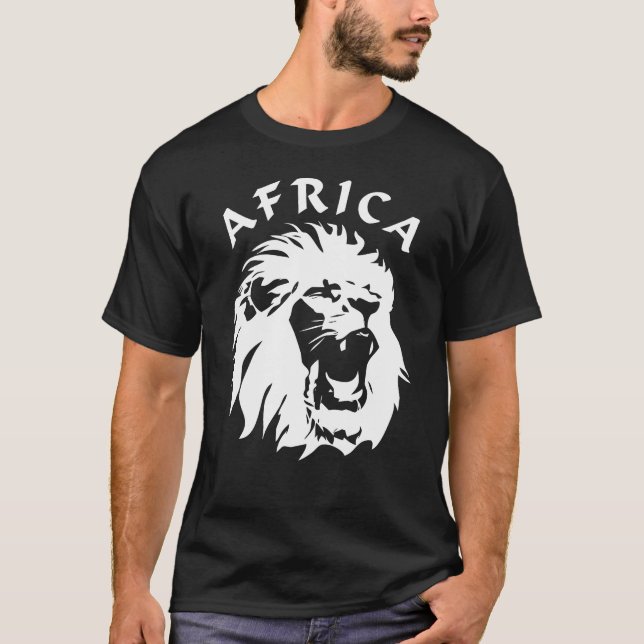 Roaring Lion Face | Africa T-Shirt (Front)
