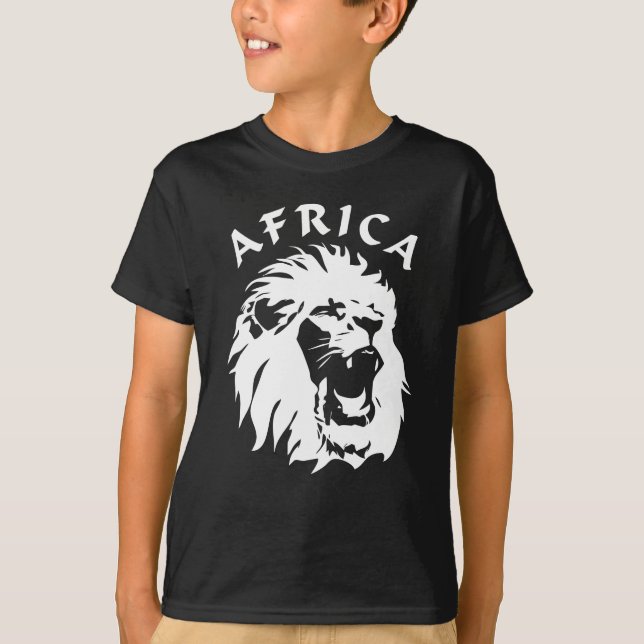 Roaring Lion Face | Africa T-Shirt (Front)