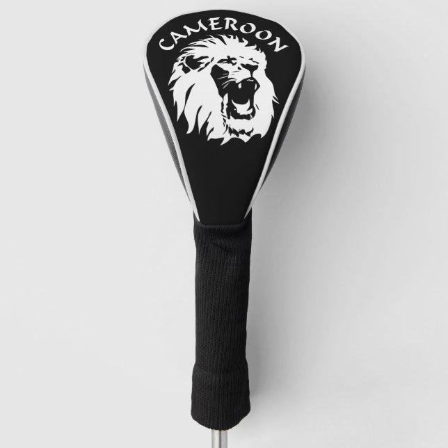 Roaring Lion Face - Cameroon Golf Head Cover (Front)