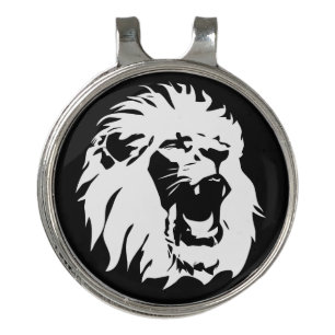 Roaring Lion Face Golf Hat Clip