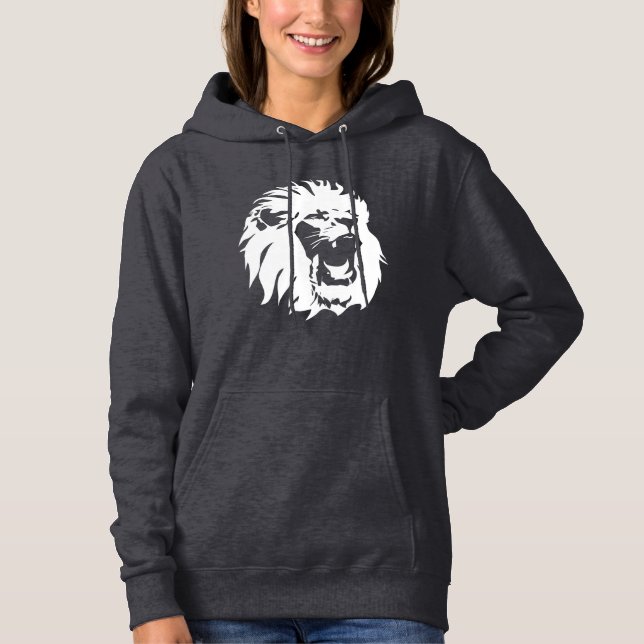 Roaring Lion Face Hoodie (Front)