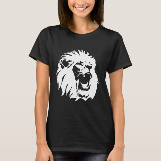 Roaring Lion Face T-Shirt (Front)