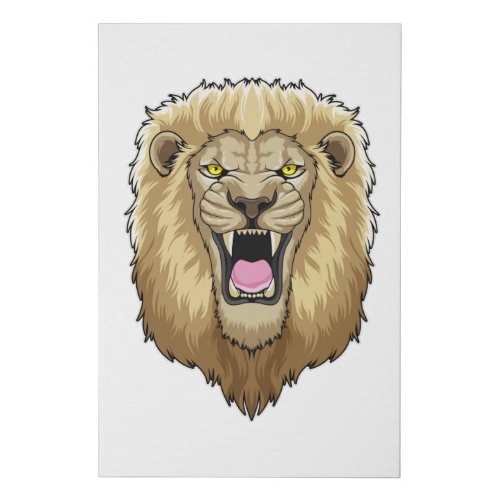 Roaring Lion Faux Canvas Print