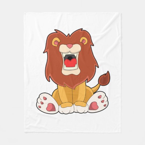 Roaring lion fleece blanket