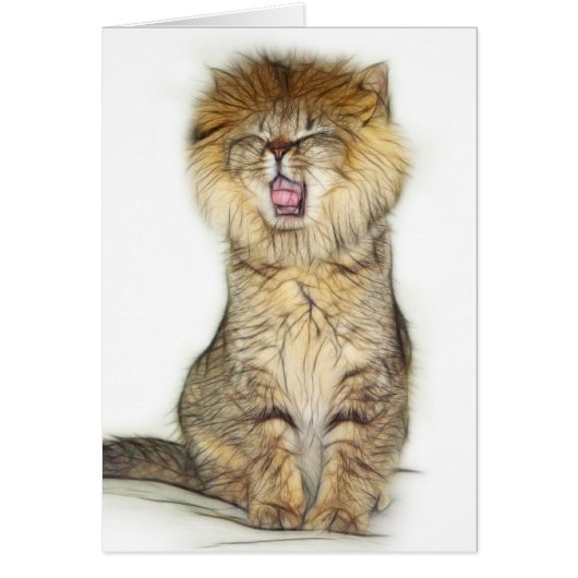 Roaring lion kitten cards (Front)