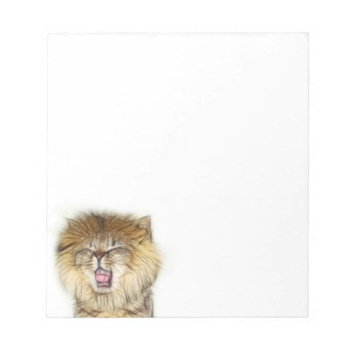 Roaring lion kitten notepad