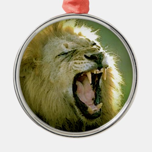 Roaring Lion Metal Ornament