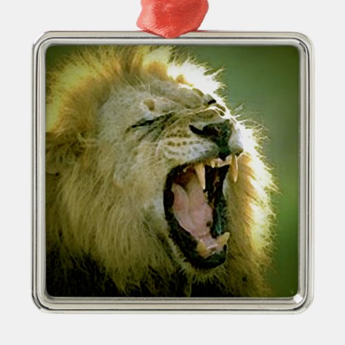 Roaring Lion Metal Ornament