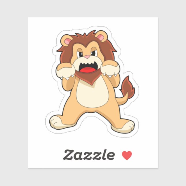 Roaring Lion.PNG Sticker (Sheet)