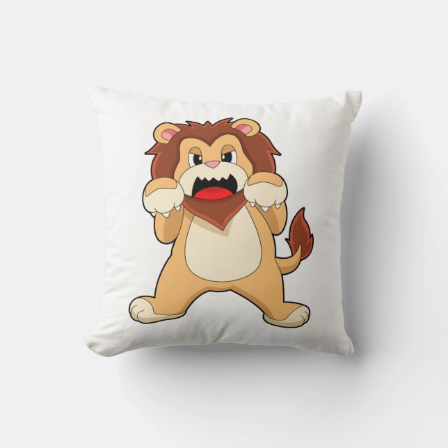 Roaring Lion.PNG Throw Pillow (Front)