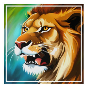Roaring Lion Side Posed Portrait-57566 Acrylic Print