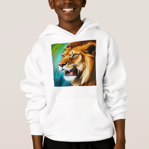 Roaring Lion Side Posed Portrait-57566 Hoodie