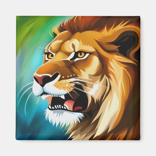 Roaring Lion Side Posed Portrait-57566 Magnet (Front)