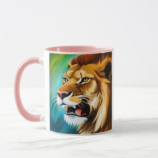 Roaring Lion Side Posed Portrait-57566 Mug (Left)