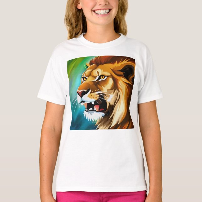 Roaring Lion Side Posed Portrait-57566 T-Shirt (Front)