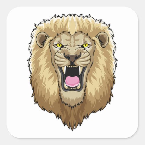 Roaring Lion Square Sticker