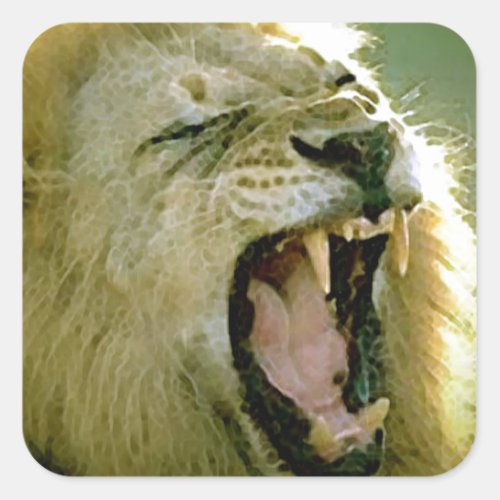 Roaring Lion Square Sticker