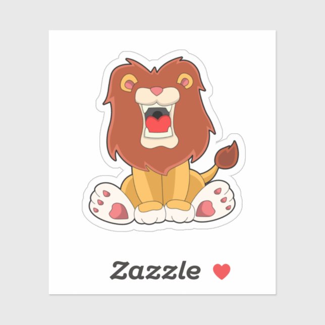 Roaring lion sticker (Sheet)