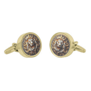 Roaring Lions Gold Cufflinks