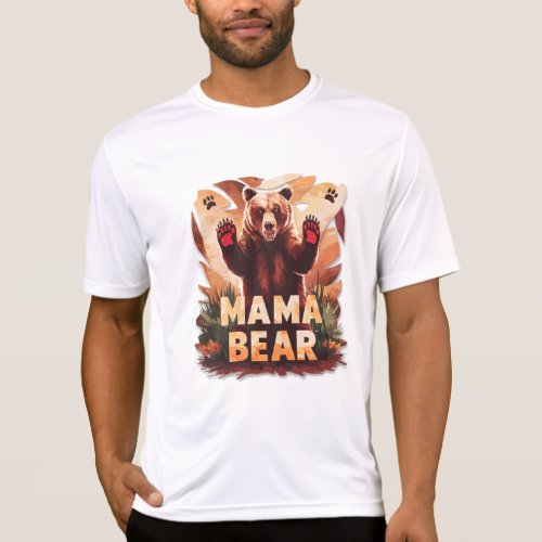 Roaring Mama Bear Fierce Protective Design T_Shirt