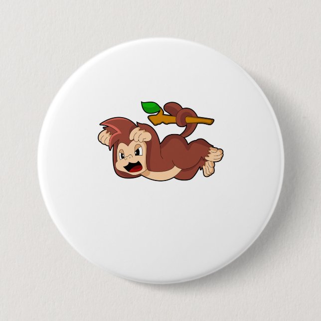 Roaring Monkey Button (Front)