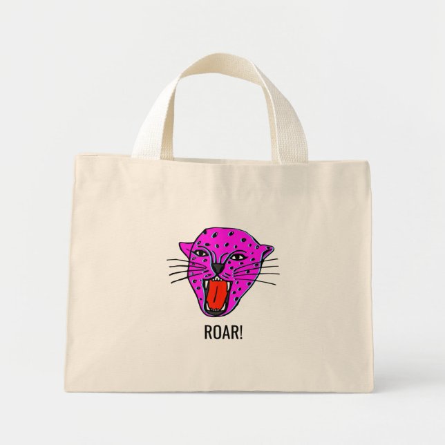 Roaring Panther Tote Bag – Bold Pop Art Style (Front)