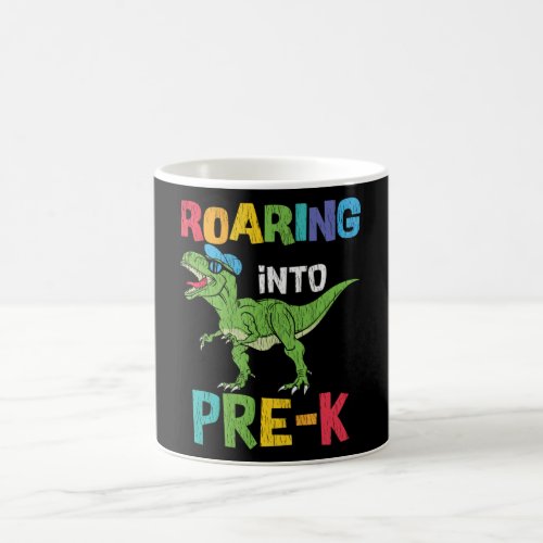 Roaring Pre_K Back To School T rex Dinosaur Kids Coffee Mug