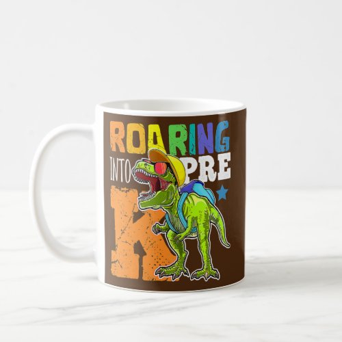 Roaring Pre K Dinosaur Back to School Backpack Coffee Mug