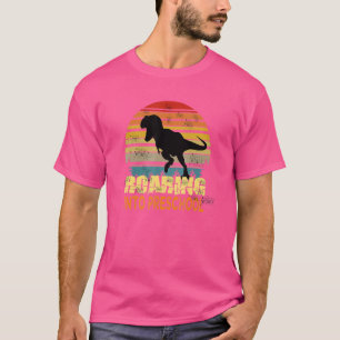 Roaring Preschool Dinosaur Back To School First Da T-Shirt