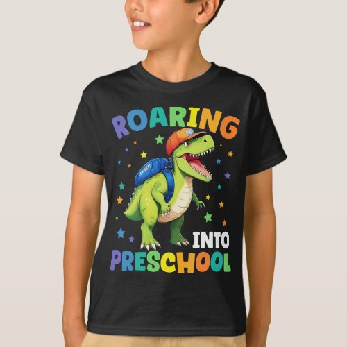 Roaring Preschool Dinosaur T Rex Back To School   T_Shirt