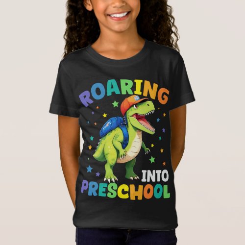 Roaring Preschool Dinosaur T Rex Back To School   T_Shirt