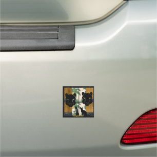 Roaring Pumas Hearts  Car Magnet