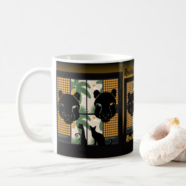 Roaring Pumas Hearts Coffee Mug (With Donut)