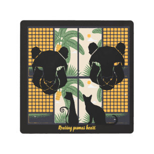 Roaring Pumas Hearts  Metal Print